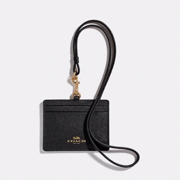 Coach leather ID badge lanyard - Picture 2 of 7